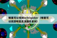 哪里可以找到octropoker（哪里可以找到明星高清图片素材）