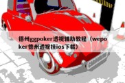 德州ggpoker透视辅助教程（wepoker德州透视挂ios下载）